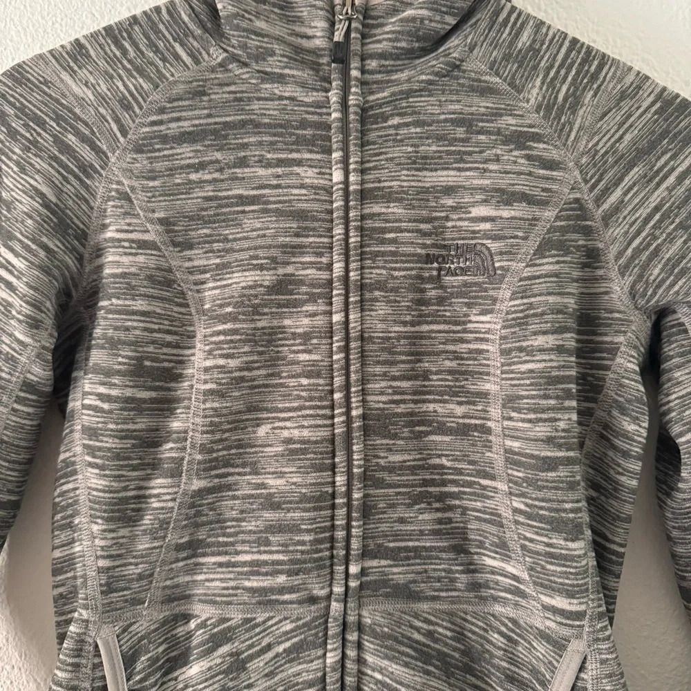 THE NORTH FACE Heather Polartec Fleece Full Zip Long Sleeve Jacket Size XS Fall - Picture 2 of 11